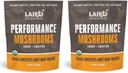 Laird Superfood Bio Performance Mushroom Blend avec Chaga, Cordyceps, Lion's Mane et Maitake for Energy and Cognition, 3,17 oz. Sac, boîte de 2