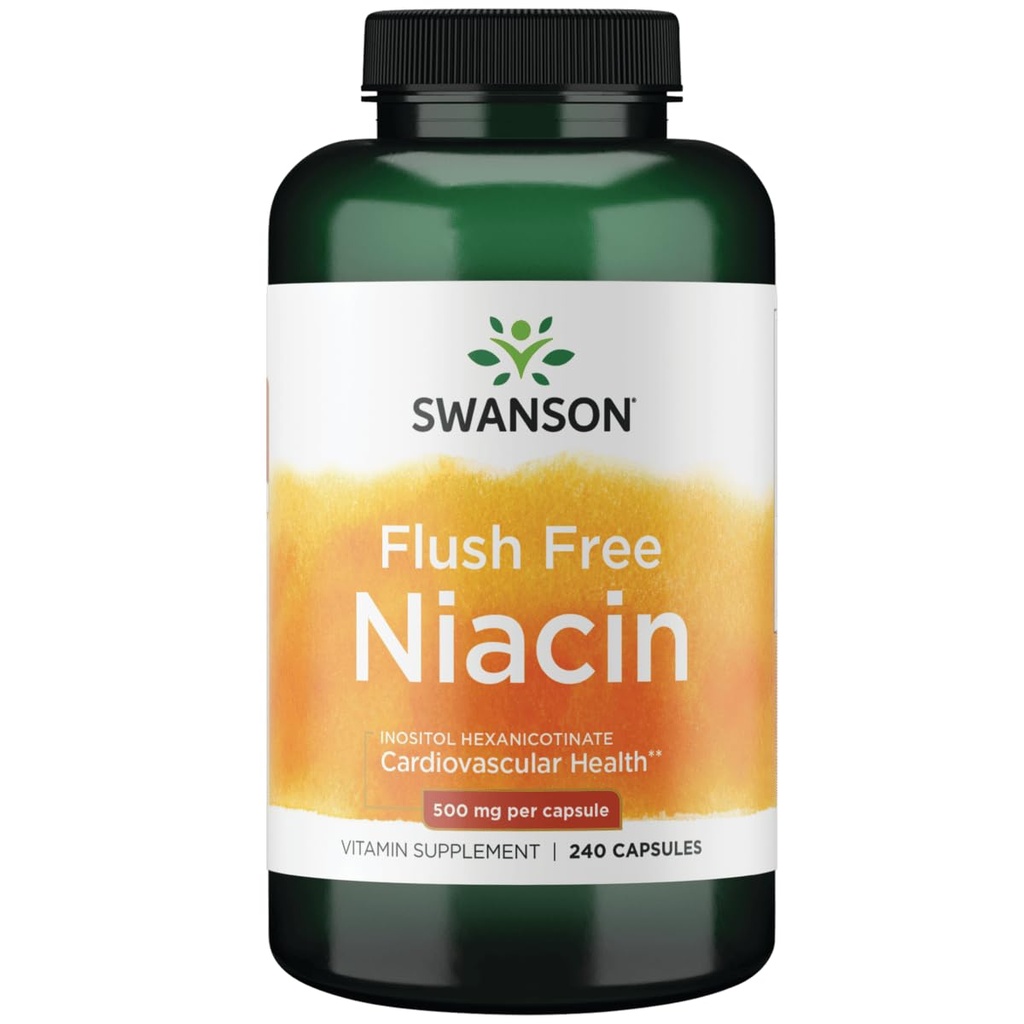 Swanson Flush Free Niacin 500 Milligrammi 240 capsule