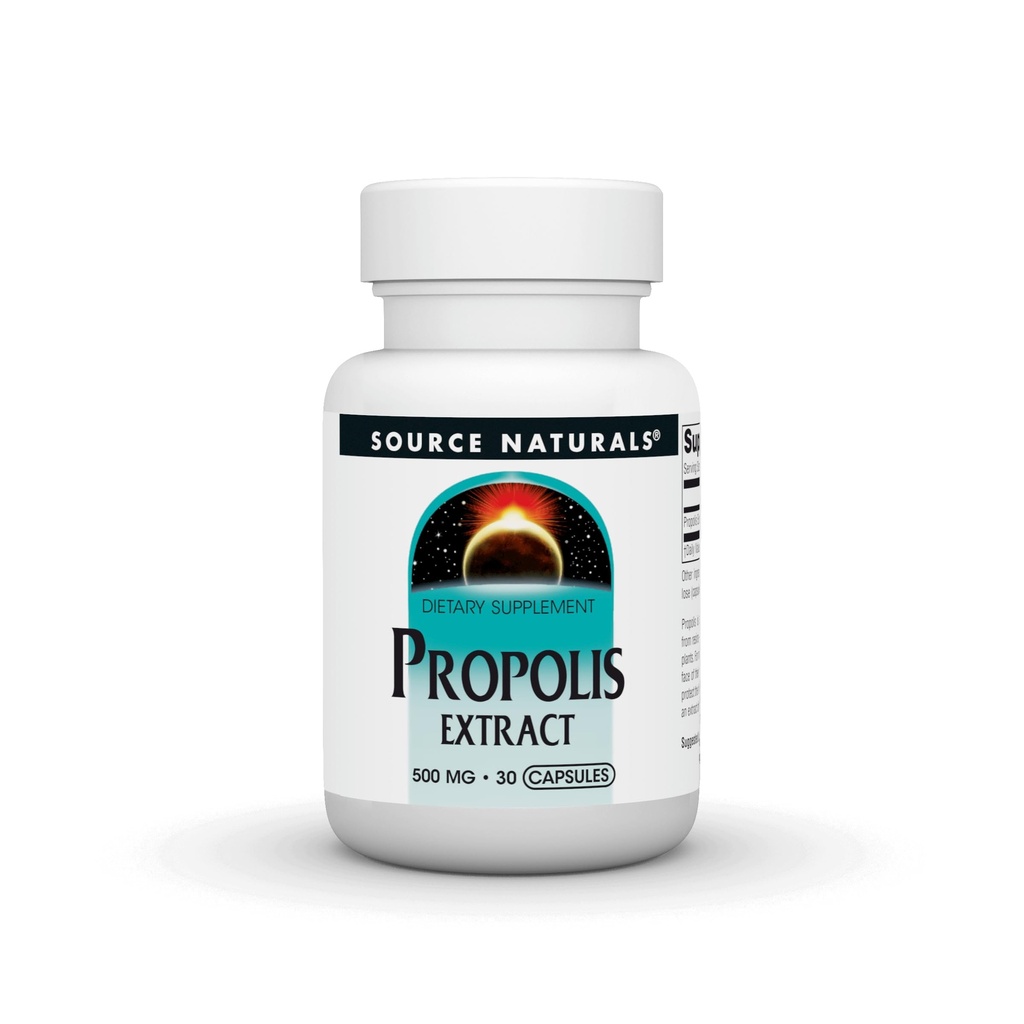 Source Naturals Propolis Extract Dietary Supplement Produced By Honey Bees - 500 mg 30 Capsules