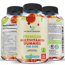 Premium Multivitaminici per bambini e bambini - Chewable Essential Vitamine giornaliere A, C, D3, E, B6, B12, Biotin - No High-Fructose-Corn-Syrup o Dolci artificiali - 60 Gummies, 30-Day Supply