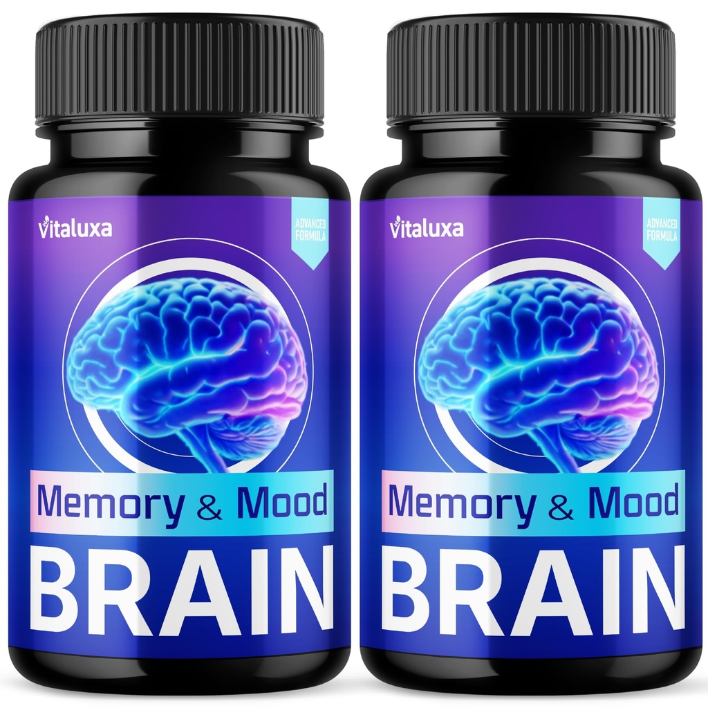 (2 Pack) Brain Memory and Mood Capsules, Memory & Mood Brain Capsulas Supplement, Brain Health & Loss Support Pills, Cleansing Double Clean Pastillas, Advanced Wellness Nootropic Pills Reviews (120ct)