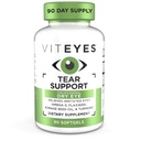 Viteyes Tränenunterstützung Augen beruhigende Mischung, gelegentliche trockene Augenergänzung, keine Augentropfen, Rötung Relief, Augenvitamin, Allergie Unterstützung für juckende Augen, Omega-3-Fischöl, 90 Softgels
