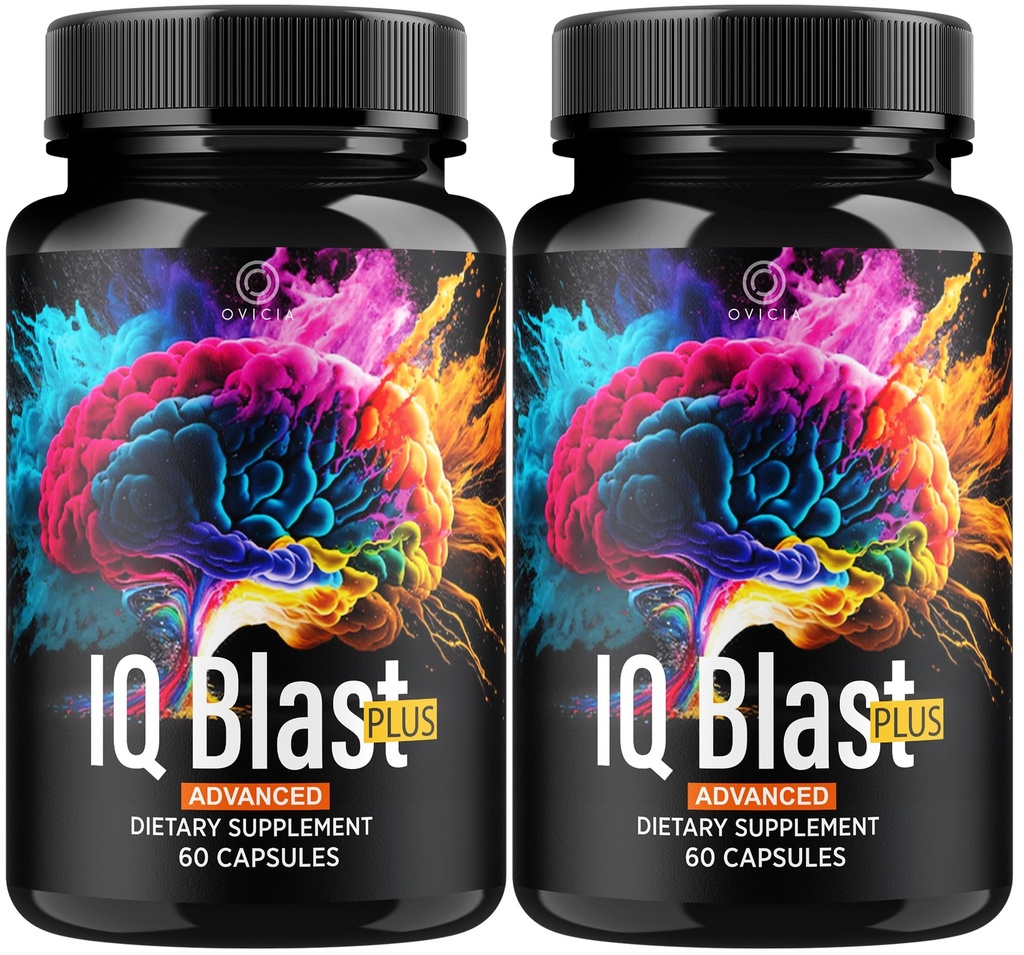 (2 Pack) IQ Blast Plus - IQBlast Plus Kapseln Support Advanced Formula Reviews, IQBlastPlus Pillen Natural Ingredients Memory Support Tägliche Vitamine für Gesundheit und Wellness, 120 Kapseln für 2 Monate