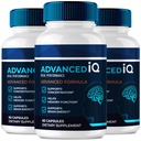 Suppléments de cerveau IQ avancés pour les capsules de mémoire et de focus, pilules de mémoire IQ avancées pour le cerveau - Force maximale, toutes les pilules naturelles de formule nootropique, revues avancées de soutien de santé IQ (3 pack)