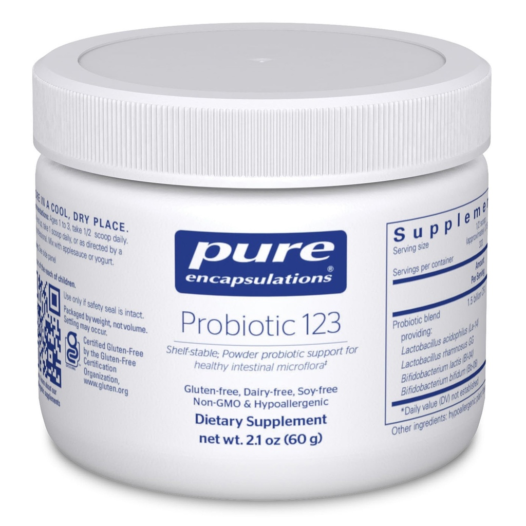 Encapsulations pures Probiotique 123: Soutien probiotique pour les enfants pour une microflore intestinale saine Ounces