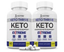 (2 Pack) Keto Thrive Keto ACV Extreme Pills 1675MG Keto Support Blend Capsule Alternative a Keto ACV Formulato con Aceto di Mela Aceto Extra Vergine Olio di Oliva Polvere Tè Verde Foglia 120 Capsule