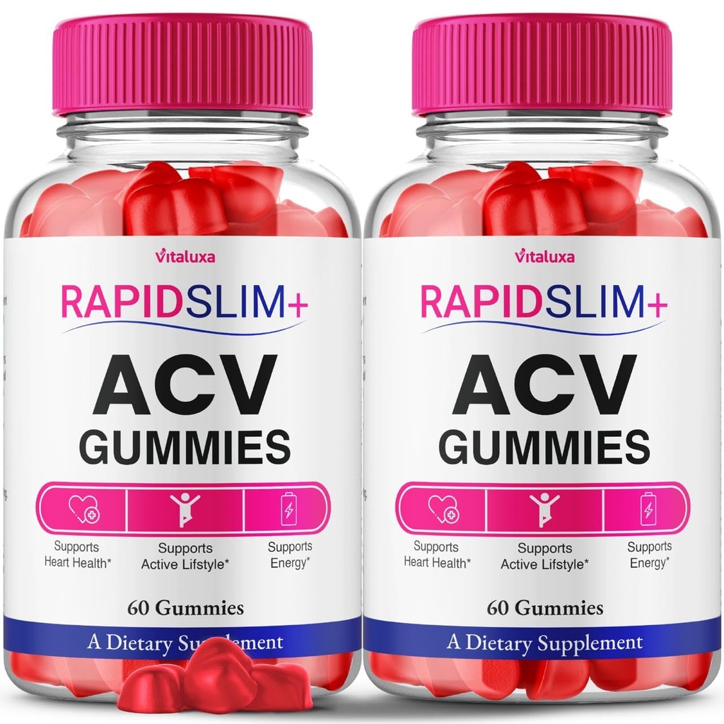 (2 Pack) Rapid Slim ACV Gummies, RapidSlim + ACV Gummies Dietary Supplement for Loss Support Wait Natural Premium Keto+ACV Maximum Strength Blend, RapidSlimming Plus Advanced Formula Reviews (120 Ct)