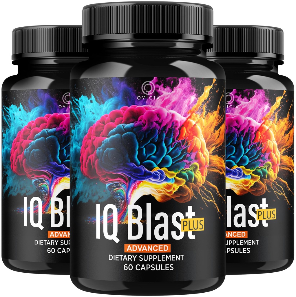 (3 Pack) IQ Blast Plus - IQBlast Plus Capsules Support Advanced Formula Recensioni, IQBlastPlus Pills Natural Ingredients Memory Support Daily Vitamins for Health and Wellness, 180 Capsule per 3 Mesi