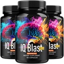 (3 Pack) IQ Blast Plus - IQBlast Plus Capsules Support Formule avancée Avis, IQBlastPlus Pills Ingrédients naturels Soutien à la mémoire Vitamines quotidiennes pour la santé et le bien-être, 180 Capsules pendant 3 mois
