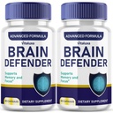 (2 Pack) Supplément Defender Cerveau, Pills Defender Cerveau pour le soutien de la concentration et de la mémoire, Capsules Nootropiques Avancées de BrainDefender Fonction Santé cognitive, Vitamines Defense Cerveau (120 Ct)