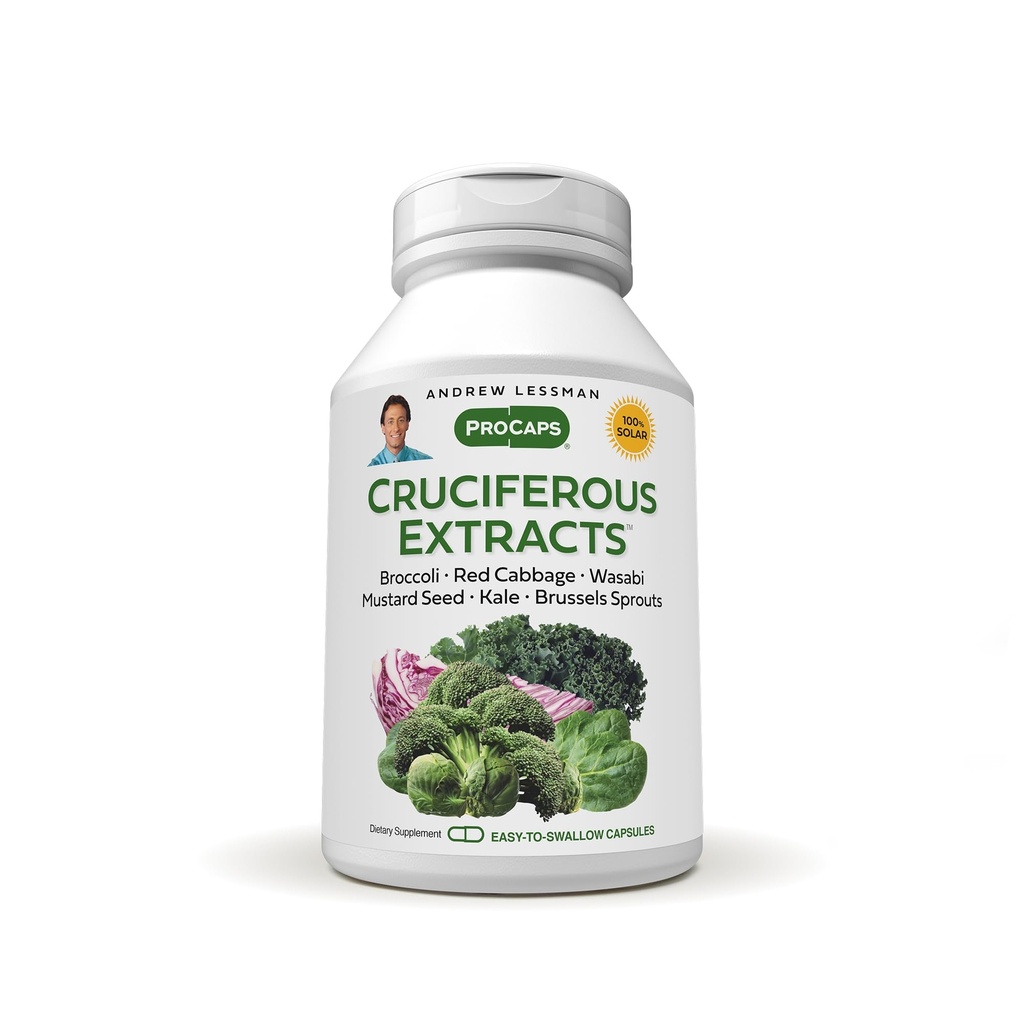 ANDREW LESSMAN Cruciferous Extracts 360 Capsules - Alti livelli di Glucosinolates e Sulforaphane da Broccoli, Red Cabbage, Seme di Senape, Wasabi, Bruxelles Sprouts e Kale Extracts, Nessun Additivo