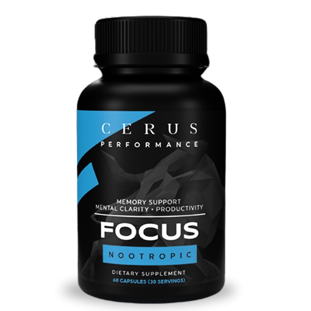 Cerus Performance Focus Nootropic Supplemento - Migliora la precisione mentale, migliora la memoria e la funzione cognitiva, migliora l'allerta - Ideale per atleti e appassionati di fitness - 60 capsule