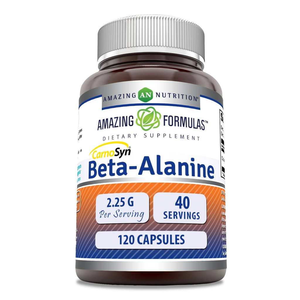 Erstaunliche Formeln Beta Alanine Ergänzung | 2250 Mg Pro Servieren | 120 Kapseln | Non-GMO | Gluten-Free | Made in USA