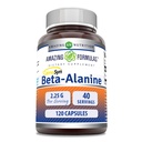Erstaunliche Formeln Beta Alanine Ergänzung | 2250 Mg Pro Servieren | 120 Kapseln | Non-GMO | Gluten-Free | Made in USA