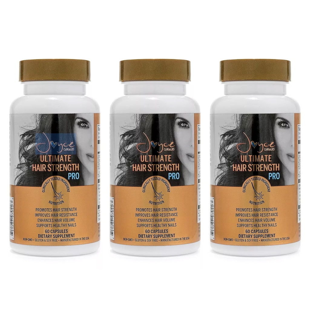 Joyce Giraud Ultimate Hair Strength Supplements, 90-Day Supply, scientificamente formulato per ridurre la perdita di capelli, 180 capsule