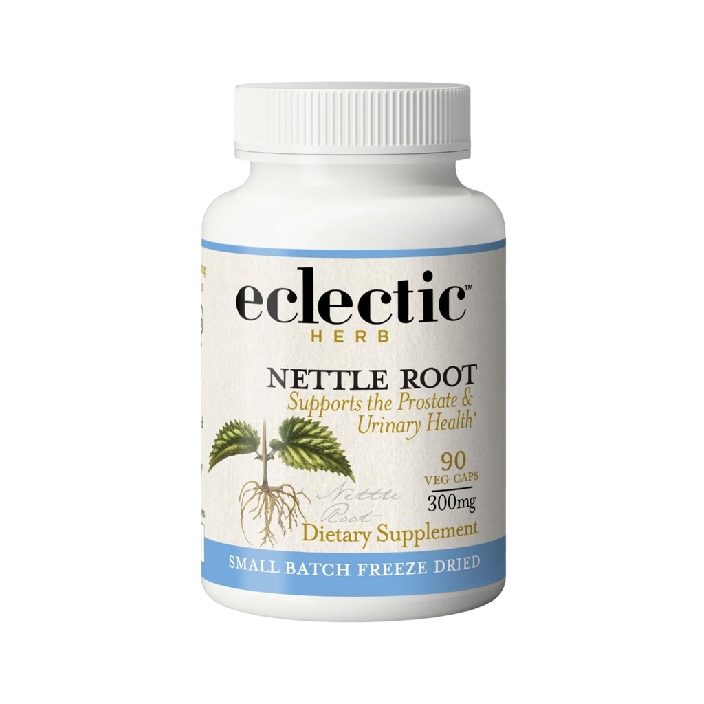 Eclectic Herb - Nettle Root Capsules | Prostate, Urinary Tract, and Male Health Support | Vegan, Non-GMO, Gluten Free, Freeze-Dried (90 CT | 250 mg)