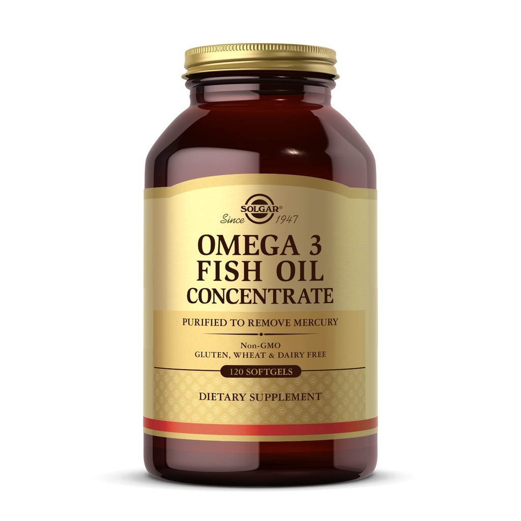 Solgar Omega-3 Fischöl Konzentrat - 120 Softgels - Unterstützung für Joint & Metabolic Health - Glutenfrei, Non-GMO, Dairy Free - 60 Portionen