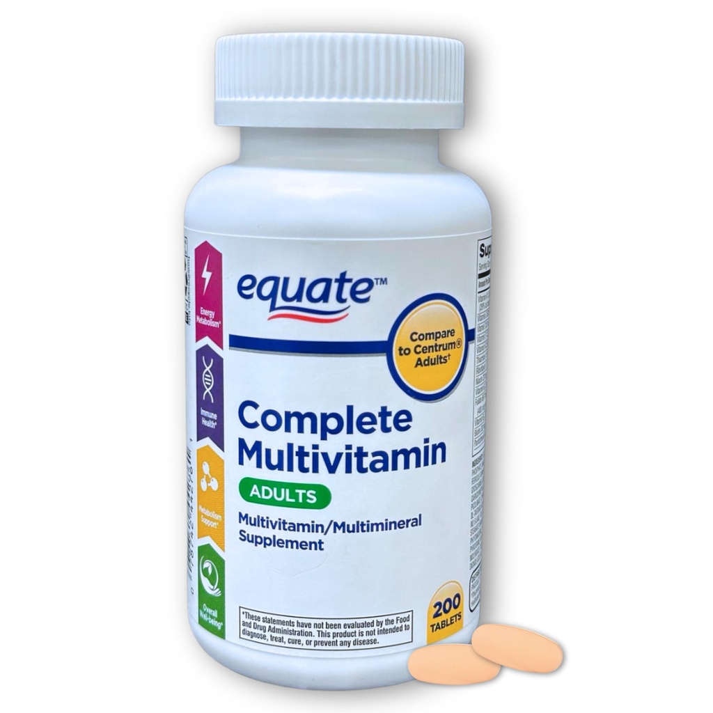 Multivitamin Multimineral Supplement Tablets for Adults- 200 Count (Pack of 1)