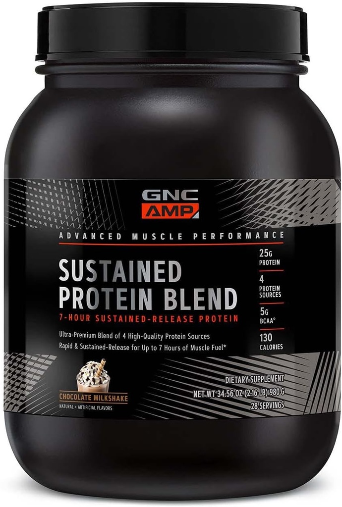 GNC AMP Sustained Protein Blend - Schokolade Milchshake (28 Servierungen)
