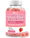 Gommies de collagène pour femmes, Peptides de collagène hydrolysés Gommies avec biotine, Suppléments de collagène Gommy avec vitamine B12, C, D, Zinc pour ongles de peau de cheveux