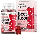 Gummie di radice di barbabietola selvatica e biologica 12000 mg - Supplementi di barbabietole rosse per le donne e gli uomini con polvere di barbabietola - 60