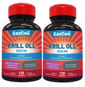 Antarktis Krill Öl 1000mg, Omega 3 Supplement, EPA, DHA, Phospholipide und Astaxanthin - 240 Softgels