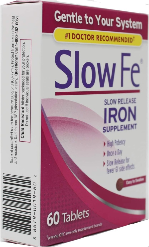 Ferro da stiro lento Fe, compresse, 60 ea - 2pc