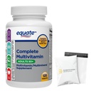 Équate Adulte 50+ Un supplément multivitamine multiminéral complet quotidien Comprimés, cerveau sain* - Comparer à Centrum Silver, 125 pilules (paquet de 1) - Ensemble par panier