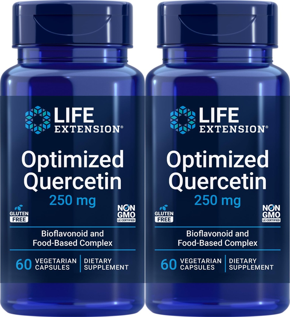 Life Extension Optimized Quercetin, 60 Vegetarian Capsules (Pack of 2)