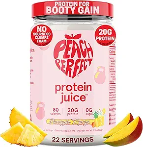 Peach polvere perfetta di proteine del siero di latte per le donne, succo di proteine di mango di ananas per le donne, isolato di proteine del siero di siero di 20g per servire per il sostegno del muscolo, Shake di sostituzione del meal, acqua proteica, 22 Serve