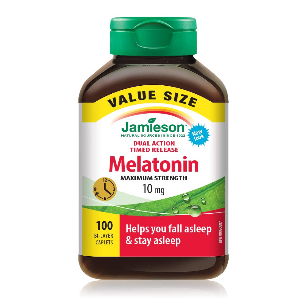 Jamieson Laboratories Melatonin Supplemento, 10mg, 100 Count