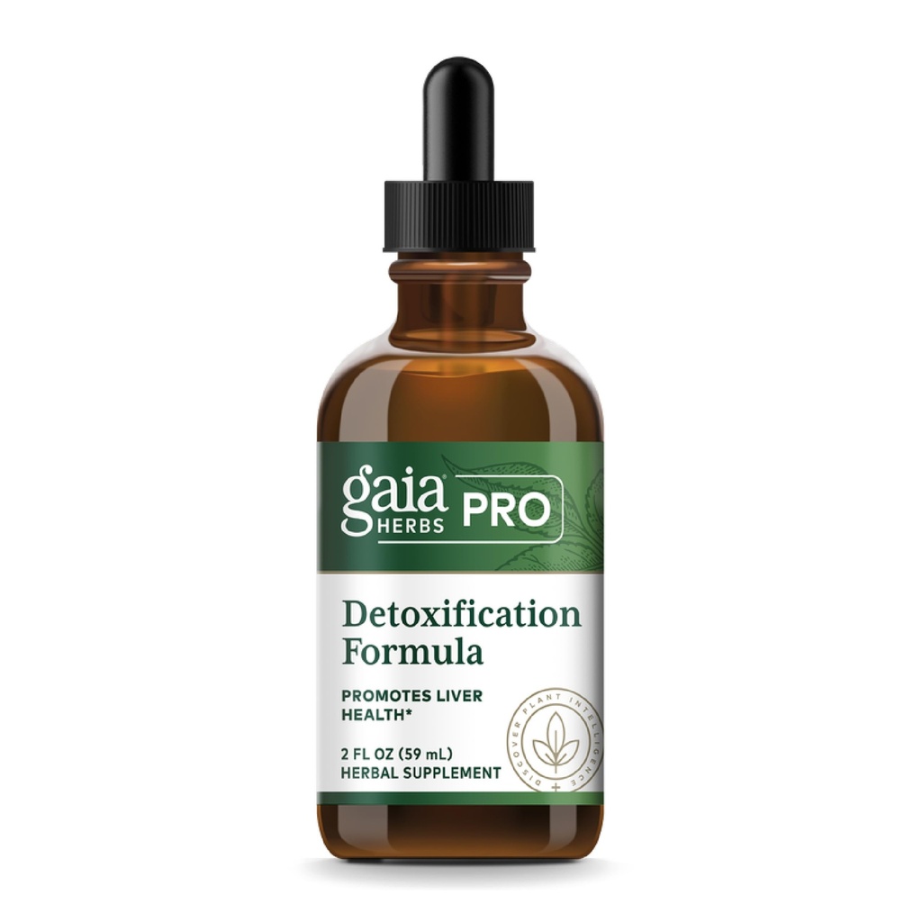 GAIA HERBS PRO Detoxification Formula - Unterstützt Lebergesundheit und Entgiftung* - Milchdistel, Gelbe Dock & More - 2 fl oz (30 Servierungen)