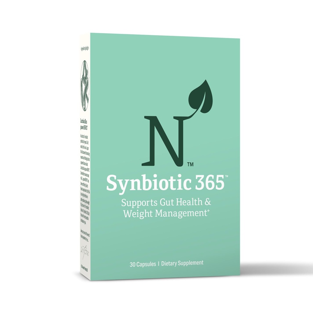 Synbiotic 365 Triple Action Prebiotics and Probiotics for Women & Men | Supplemento con B Vitamins, Biotin & Niacin | Gluten Free, Non-GMO & Vegan | 20 miliardi di CFU | 30 Serve
