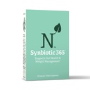 Synbiotique 365 Triple Action Prébiotiques et probiotiques pour les femmes et les hommes. Supplément avec vitamine B, biotine et niacine.
