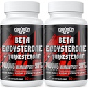 1400mg Beta Ecdysterone e Turkesterone Supplementi, Massimizzato 98% Beta Ecdysterone & 20% Turkesterone Estratto per massa muscolare, forza, sintesi proteica, 120 capsule