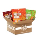 Twin Peaks Zutaten Low Carb, Keto Friendly Protein Puffs, (Variety Pack, 2.1 Ounce), 2 Servierungen, 3 Pack (60g, 42g Protein, 4g Carbs)