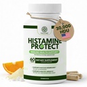 DAO Enzime Integratore Istamina Blocker, 30.000 HDU Diamine Oxidase per l'intolleranza istamina & alimenti fermentati, Gut & supporto digestivo con Quercetina, Magnesio & Vitamina C, 60 capsule