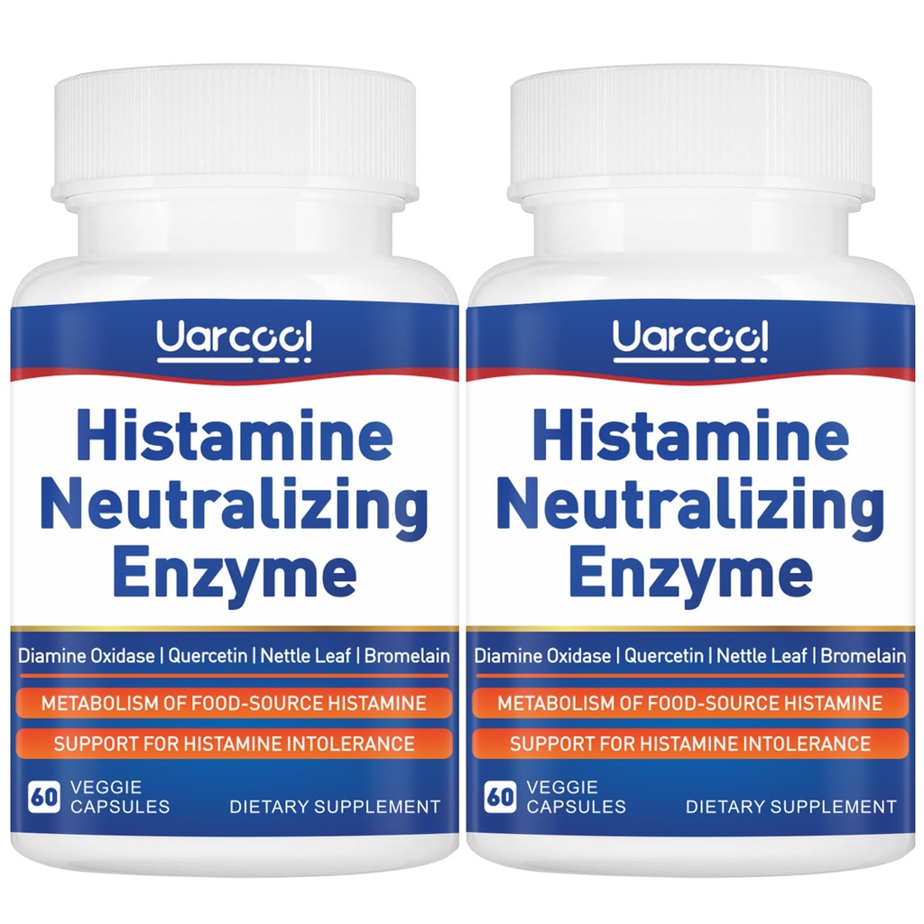 Supplemento di istamina dell'enzima DAO Integratore di ossidasi della digestione del liscio - Made in USA - 60 Softgels (2 bottiglie)