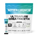 MYOXCIENCE Creapure® Creatine Stix | 5 Gramm Deutsches Kreatin Monohydrat pro Stick Pack | Unterstützt Muskelleistung, Lean Body Maß, & Cognition | 30 Single Serve Stix