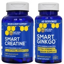 NATURAL STACKS Ginkgo Biloba + Kreatin Monohydrat Bundle - Advanced Absorption Formula* - Extra Strength Brain Support* - 180 Gesamtkapseln