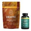 Polvere di creatina primaria + capsule di collagene multi primario Bundle | 2-Pack | Forza di supporto, recupero, Joint & Skin Health | 30 Servings