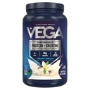 Protéines Vega + Créatine - 30g Protéines végétales, Vanille, 20 portions, 3g Créatine, 5g BCAAs, Vegan, Keto, Sans gluten, Sans lait, Sans glucides, pour la croissance et la réparation musculaires, Mélange de boissons, 33.9oz