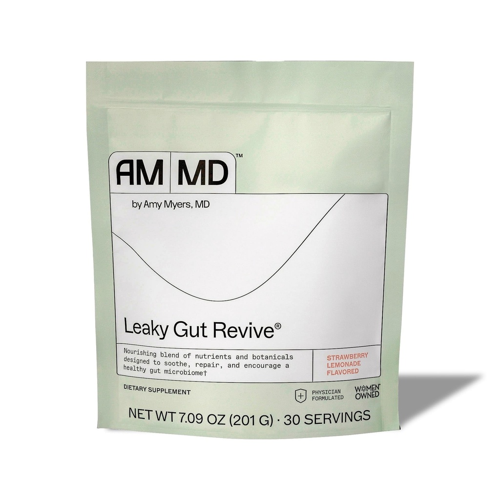 Amy Myers MD Leaky Gut Revive - Gluten-Free & Non-Dairy - Botanical Blend for Healthy Gut Support - GI Health Support with Prebiotic Fiber - Erdbeer-Lemonade, 7.09 Unze (30 Portionen)