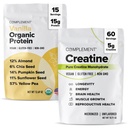 Ergänzung Protein & Creatine Bundle | Organic Vanilla Protein + Micronized Creatine für Erholung & Energie