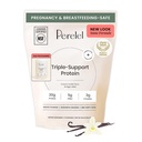 Perelel triple-support à base de protéines à base de plantes, Vanille crémeuse, 20g Poudre de protéines végétaliennes, 3g Créatine monohydraté, et 5g fibre prébiotique par portion, sans lait, sans sucre ajouté, 15 jours d'approvisionnement