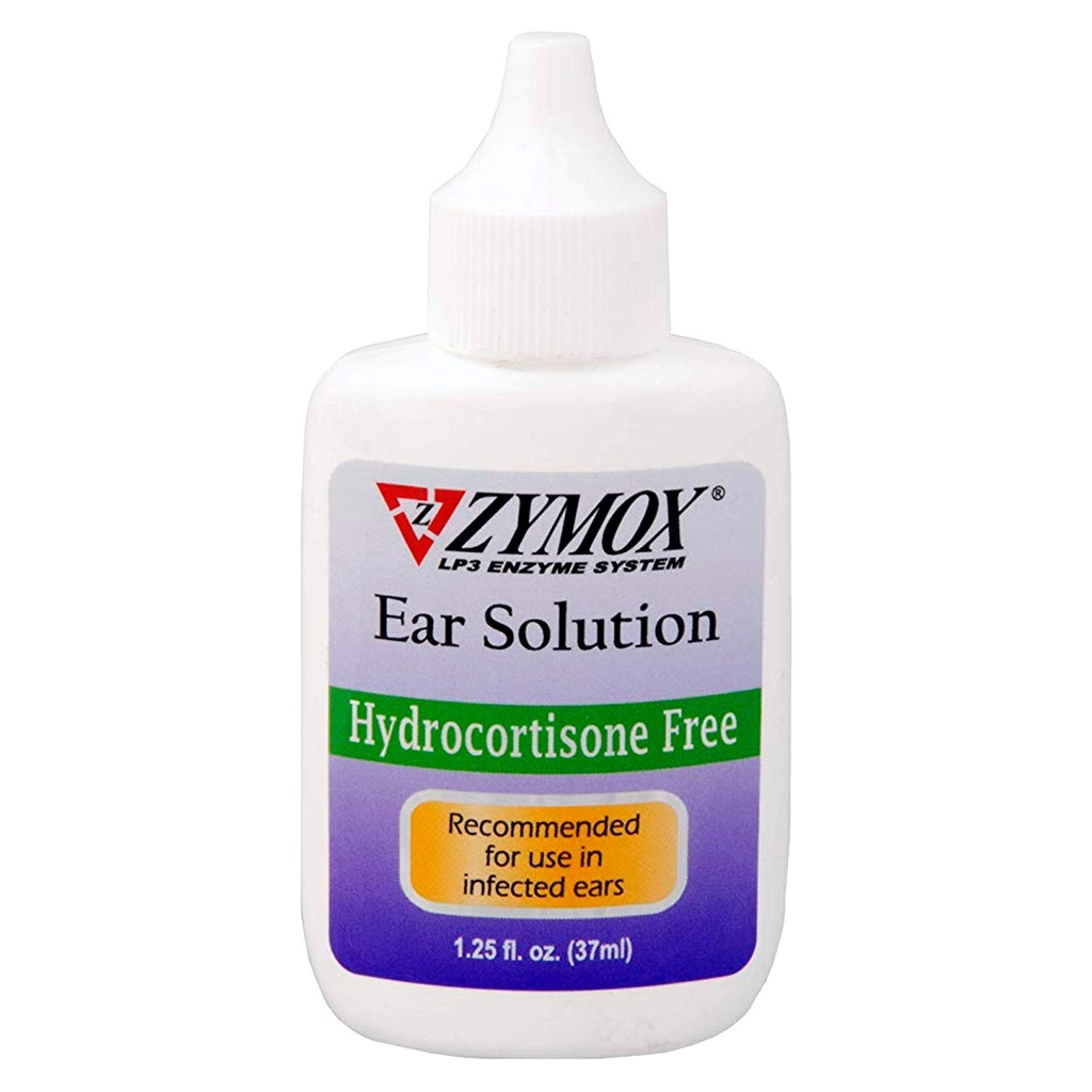 Zymox Otic Ezymatic Ear Solution per cani e gatti a Soothe Ear Infezioni Senza Idrocortisone, 1.25oz