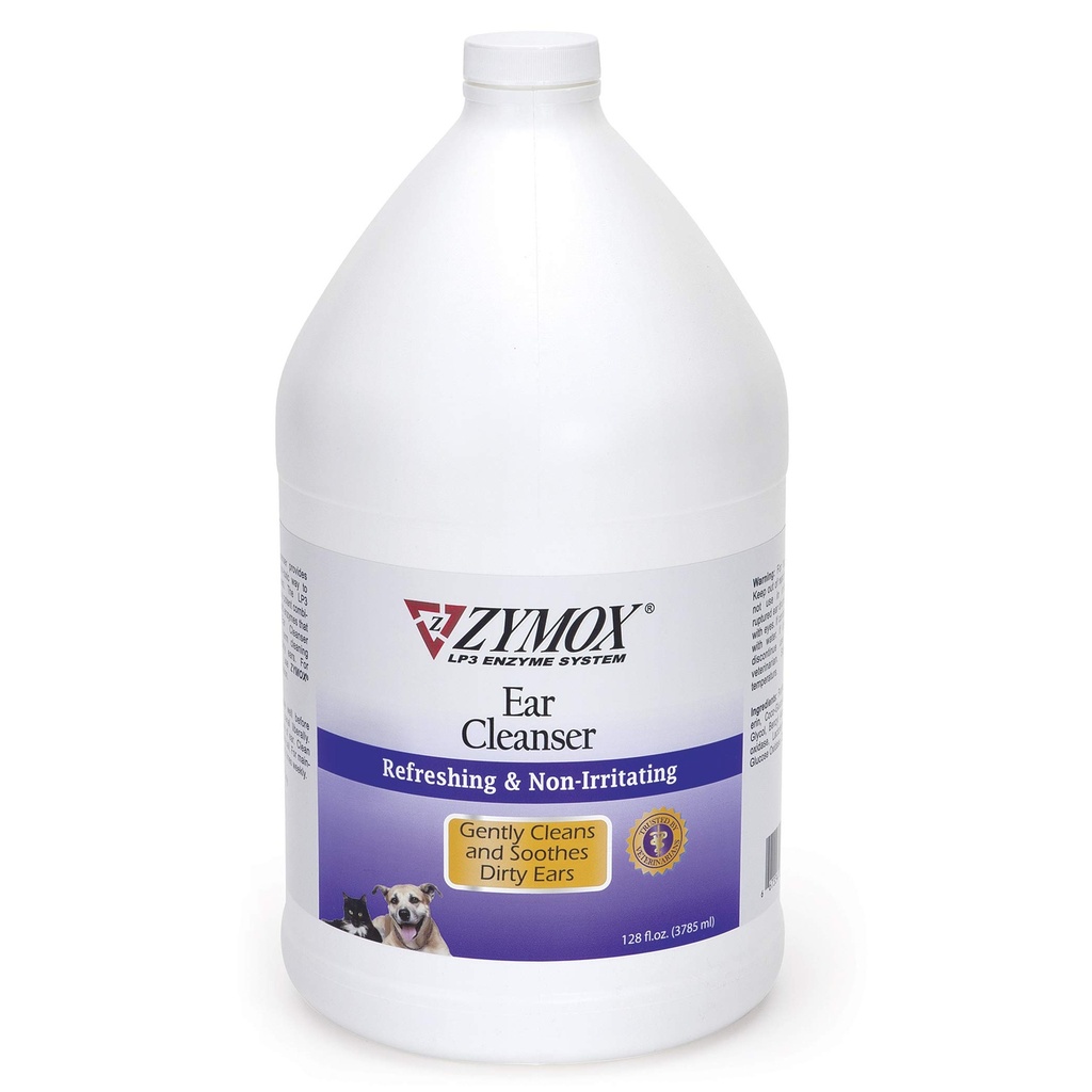 Zymox Ear Cleanser Lösung für Hunde und Katzen, 1 Gallon