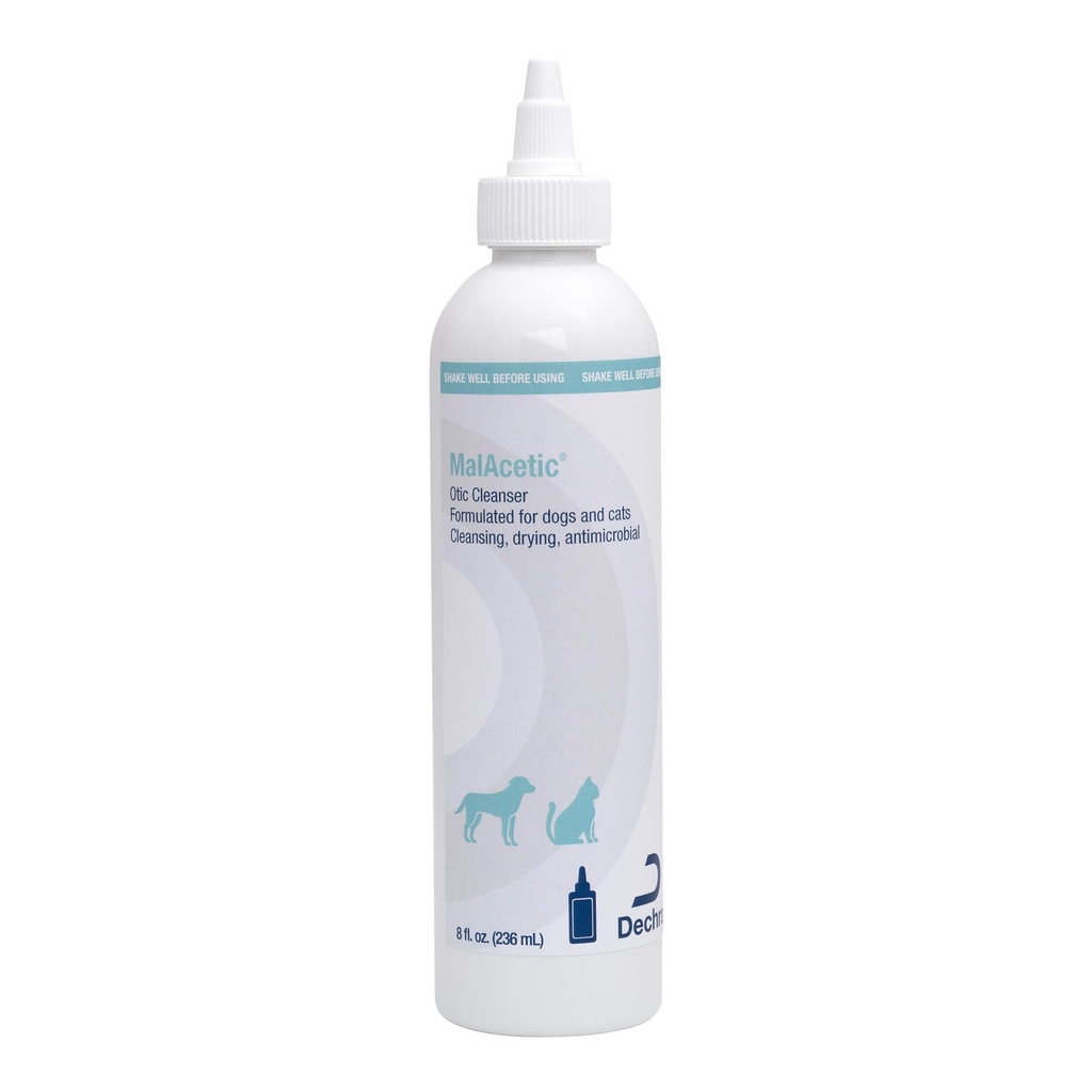 Nettoyeur Otique Malacétique pour Chiens et Chats, 8 fl oz