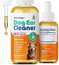 Pup Labs Ohr Klare, natürliche Hund Ohr Reiniger und Infektion Behandlung für Hunde, Hundetropfen für Juckreiz, Irritation, & Wachs-Up, 1 Unze Flasche mit Tropf
