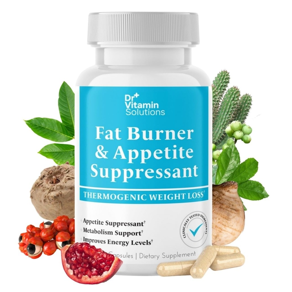 Fat Burner pour les femmes et les hommes - Suppresseur de l'appétit pour la perte de poids - pilules avec/métabolisme Booster Thermogen Weight Loss Supplément - Chrome, caféine et thé vert - 30 capsules